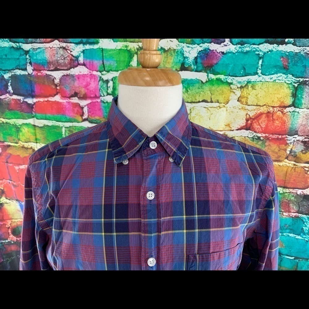 J. Crew Tartan Shirt Plaid Men Size Medium
